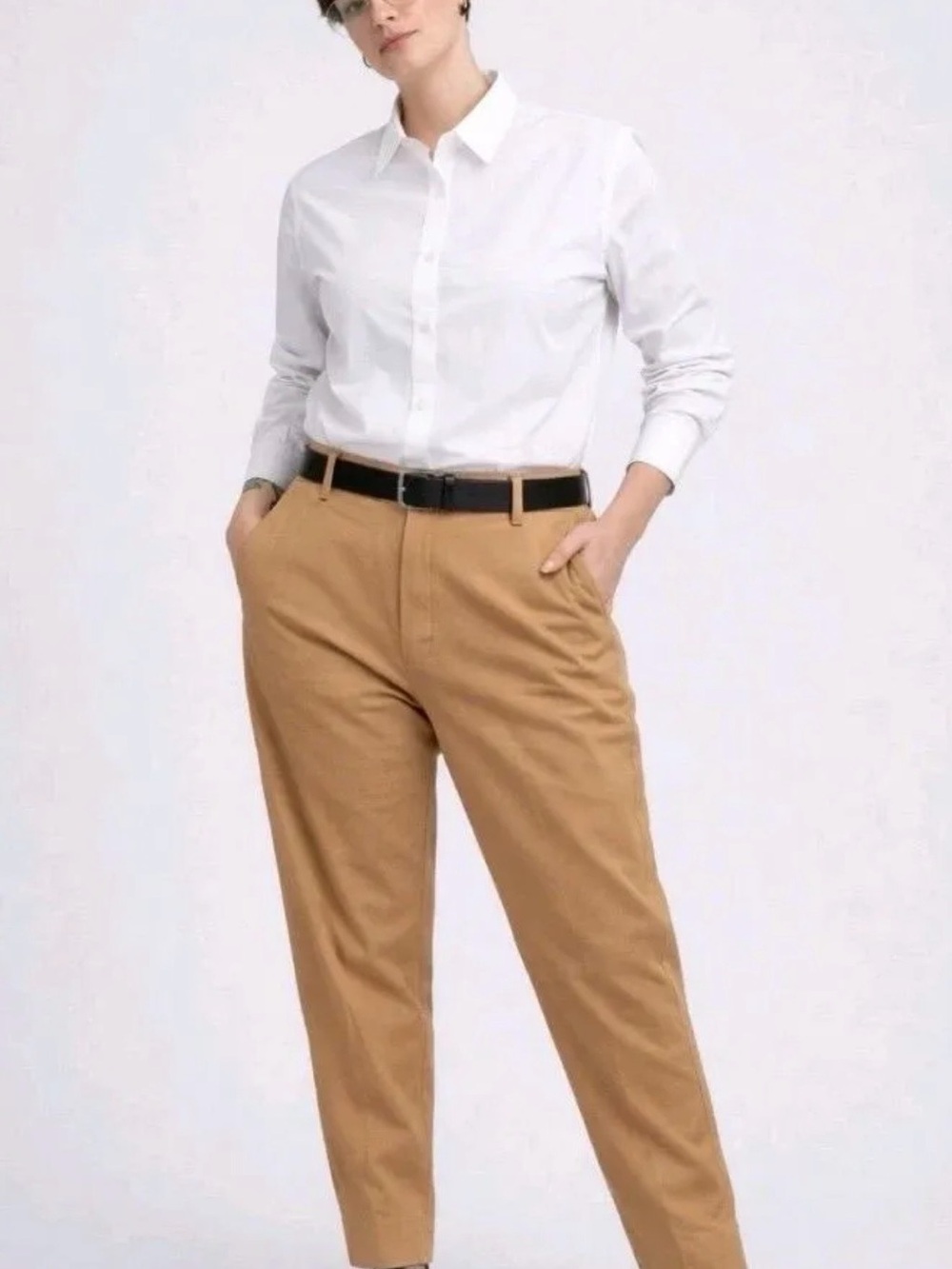 Wildfang Tan Trousers - High-Rise Straight Leg size 8 New